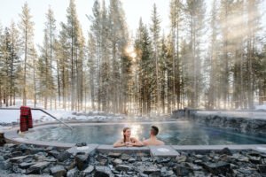 Couple Nordic Spa – Travel Alberta Mike Seehagel