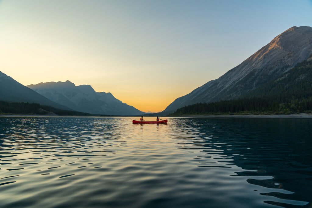 Sunset Canoe – Travel Alberta ROAM Creative