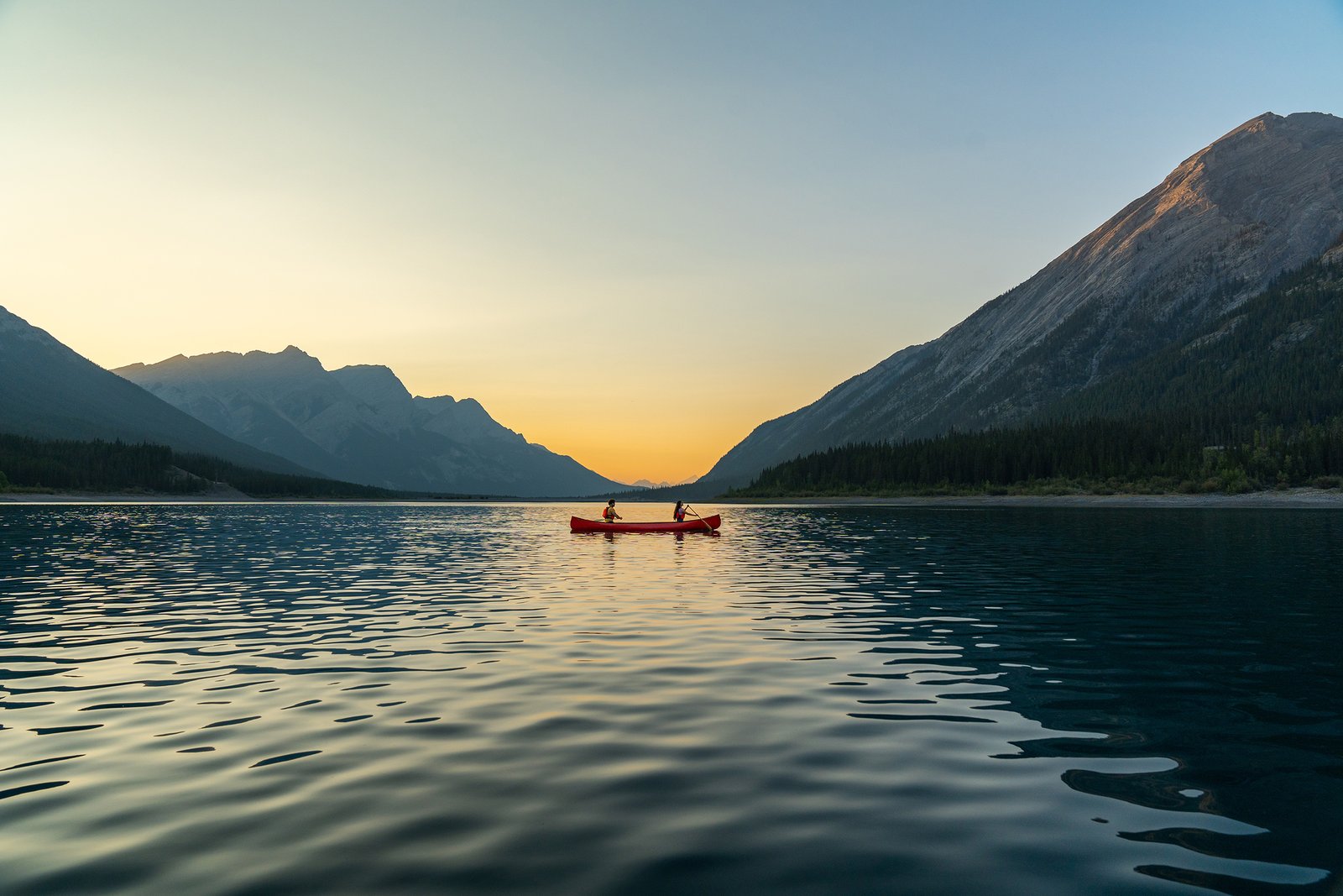 Sunset Canoe – Travel Alberta ROAM Creative