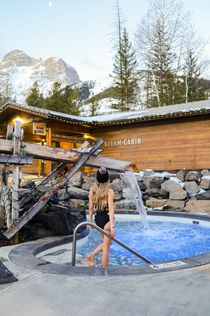 Woman Cold Plunge Nordic Spa 1 – Kiki Davies Pursuing Pretty